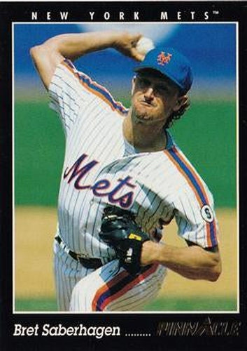 #185 Bret Saberhagen - New York Mets - 1993 Pinnacle Baseball