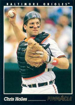 #186 Chris Hoiles - Baltimore Orioles - 1993 Pinnacle Baseball