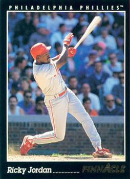 #187 Ricky Jordan - Philadelphia Phillies - 1993 Pinnacle Baseball