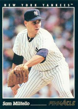 #225 Sam Militello - New York Yankees - 1993 Pinnacle Baseball