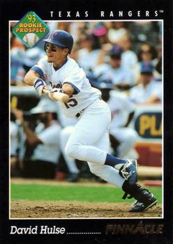 #269 David Hulse - Texas Rangers - 1993 Pinnacle Baseball