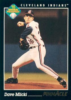 #275 Dave Mlicki - Cleveland Indians - 1993 Pinnacle Baseball
