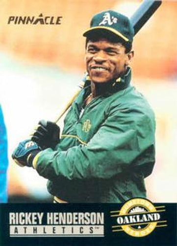 #308 Rickey Henderson - Oakland Athletics - 1993 Pinnacle Baseball