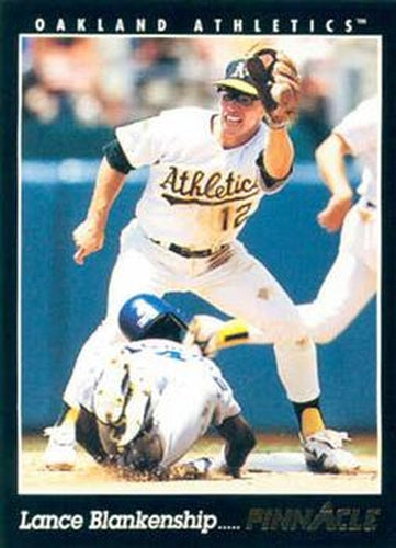 #338 Lance Blankenship - Oakland Athletics - 1993 Pinnacle Baseball