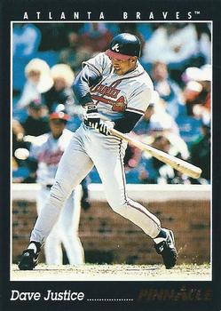 #344 David Justice - Atlanta Braves - 1993 Pinnacle Baseball