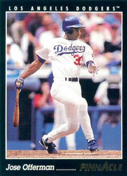 #345 Jose Offerman - Los Angeles Dodgers - 1993 Pinnacle Baseball