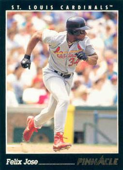 #36 Felix Jose - St. Louis Cardinals - 1993 Pinnacle Baseball