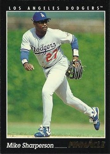 #37 Mike Sharperson - Los Angeles Dodgers - 1993 Pinnacle Baseball