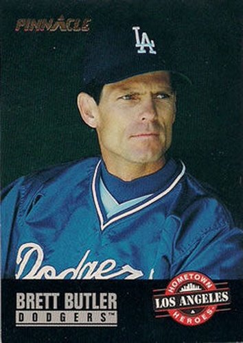 #487 Brett Butler - Los Angeles Dodgers - 1993 Pinnacle Baseball