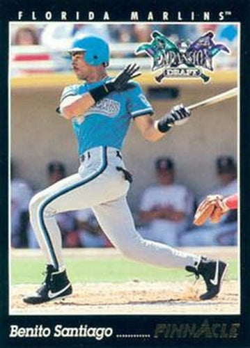 #502 Benito Santiago - Florida Marlins - 1993 Pinnacle Baseball