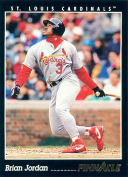 #540 Brian Jordan - St. Louis Cardinals - 1993 Pinnacle Baseball