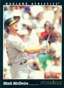 #58 Mark McGwire - Oakland Athletics - 1993 Pinnacle Baseball