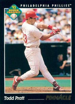 #598 Todd Pratt - Philadelphia Phillies - 1993 Pinnacle Baseball