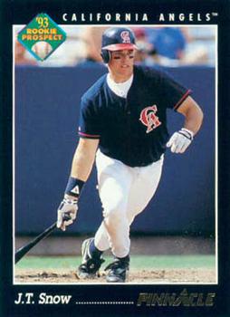 #609 J.T. Snow - California Angels - 1993 Pinnacle Baseball