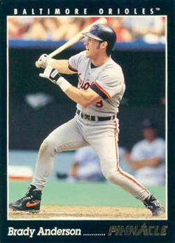 #70 Brady Anderson - Baltimore Orioles - 1993 Pinnacle Baseball