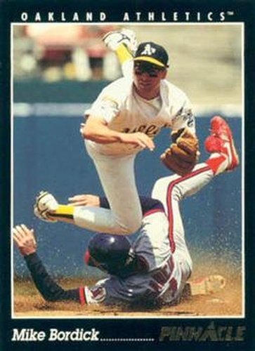 #85 Mike Bordick - Oakland Athletics - 1993 Pinnacle Baseball