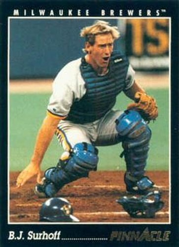 #87 B.J. Surhoff - Milwaukee Brewers - 1993 Pinnacle Baseball
