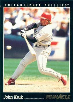 #8 John Kruk - Philadelphia Phillies - 1993 Pinnacle Baseball