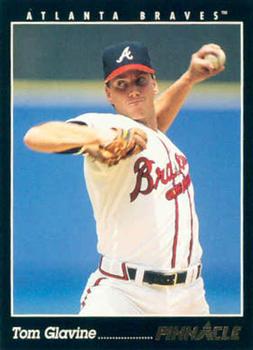 #90 Tom Glavine - Atlanta Braves - 1993 Pinnacle Baseball