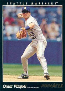 #95 Omar Vizquel - Seattle Mariners - 1993 Pinnacle Baseball