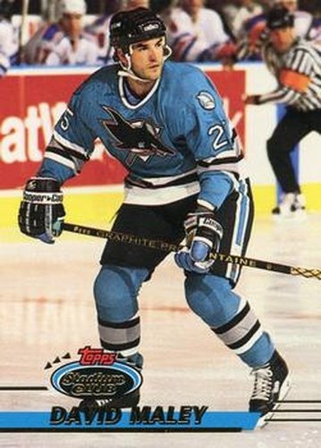 #259 David Maley - San Jose Sharks - 1993-94 Stadium Club Hockey