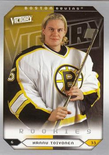 #259 Hannu Toivonen - Boston Bruins - 2005-06 Upper Deck Victory Hockey