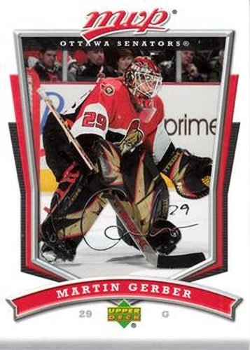 #259 Martin Gerber - Ottawa Senators - 2007-08 Upper Deck MVP Hockey