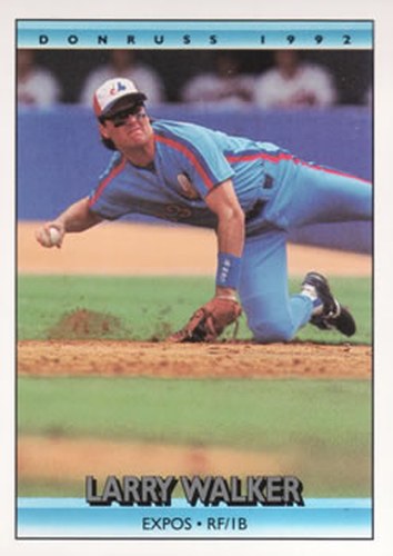 #259 Larry Walker - Montreal Expos - 1992 Donruss Baseball