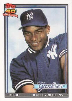 #259 Hensley Meulens - New York Yankees - 1991 O-Pee-Chee Baseball