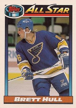 #259 Brett Hull - St. Louis Blues - 1991-92 Topps Hockey