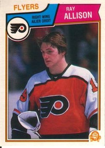 #259 Ray Allison - Philadelphia Flyers - 1983-84 O-Pee-Chee Hockey