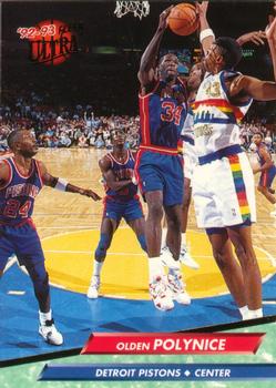 #259 Olden Polynice - Detroit Pistons - 1992-93 Ultra Basketball