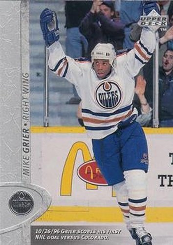 #259 Mike Grier - Edmonton Oilers - 1996-97 Upper Deck Hockey