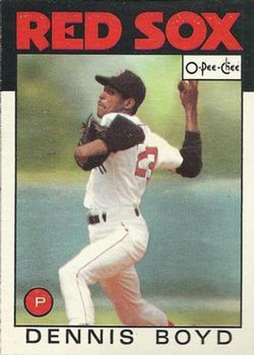 #259 Dennis Boyd - Boston Red Sox - 1986 O-Pee-Chee Baseball
