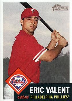#259 Eric Valent - Philadelphia Phillies - 2002 Topps Heritage Baseball