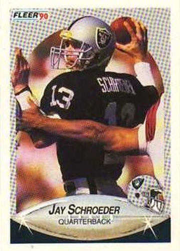 #259 Jay Schroeder - Los Angeles Raiders - 1990 Fleer Football