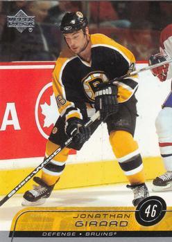 #259 Jonathan Girard - Boston Bruins - 2002-03 Upper Deck Hockey