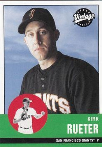 #259 Kirk Rueter - San Francisco Giants - 2001 Upper Deck Vintage Baseball