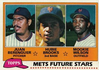 #259 Mets Future Stars Juan Berenguer / Hubie Brooks / Mookie Wilson - New York Mets - 1981 Topps Baseball
