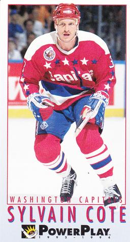 #259 Sylvain Cote - Washington Capitals - 1993-94 Fleer PowerPlay Hockey