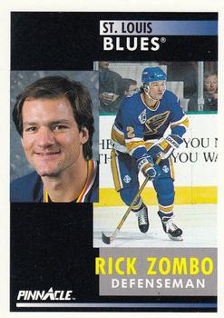 #259 Rick Zombo - St. Louis Blues - 1991-92 Pinnacle Hockey
