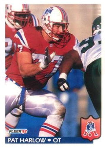 #259 Pat Harlow - New England Patriots - 1992 Fleer Football