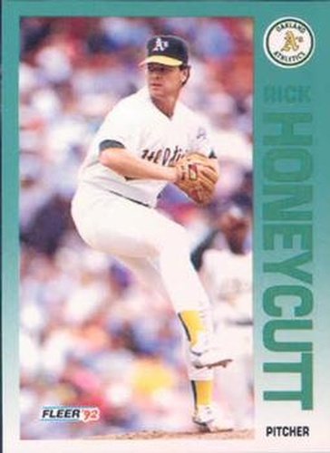 #259 Rick Honeycutt - Oakland Athletics - 1992 Fleer Baseball