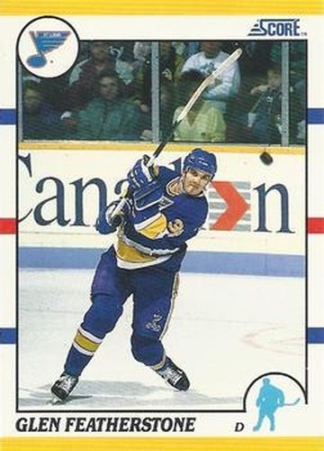 #25T Glen Featherstone - St. Louis Blues - 1990-91 Score Rookie and Traded Hockey