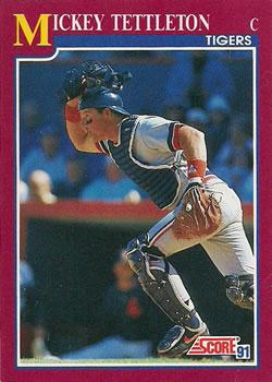 #25T Mickey Tettleton - Detroit Tigers - 1991 Score Rookie & Traded Baseball