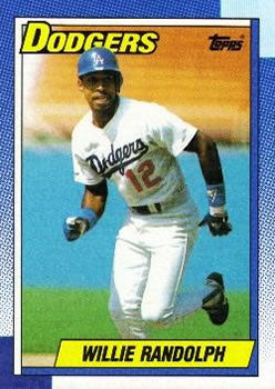 #25 Willie Randolph - Los Angeles Dodgers - 1990 Topps Baseball