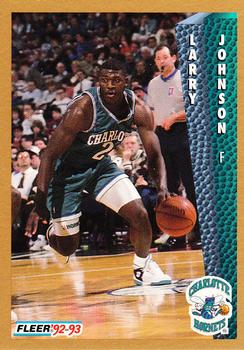 #25 Larry Johnson - Charlotte Hornets - 1992-93 Fleer Basketball