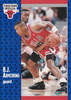 #25 B.J. Armstrong - Chicago Bulls - 1991-92 Fleer Basketball