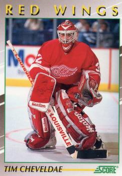 #25 Tim Cheveldae - Detroit Red Wings - 1991-92 Score Young Superstars Hockey