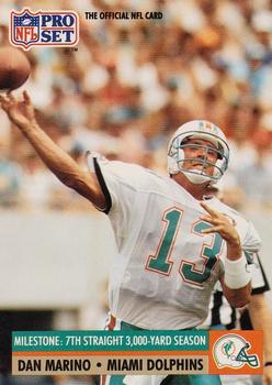 #25 Dan Marino - Miami Dolphins - 1991 Pro Set Football